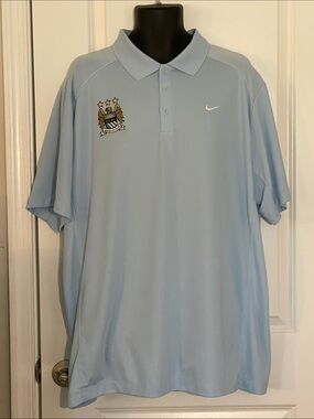Manchester City Nike Light Blue Men's Polo with Embroidered Crest